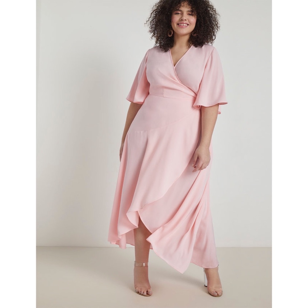 *NEW* Eloquii Flare Sleeve Maxi Wrap Dress